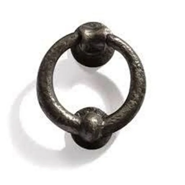 Cast Iron Front Entry Sturdy Ring Medieval Door Knockers for Vintage Wooden Barn Shed Doors, Gates, Fences, Furniture Farmhouse