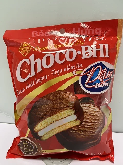 Vietnam BHI OEM Chocolate Pie/ Chocopie  0.15 Kg Chocolate Brown Original Round Chocolate Original Flavour Wholesale oem product