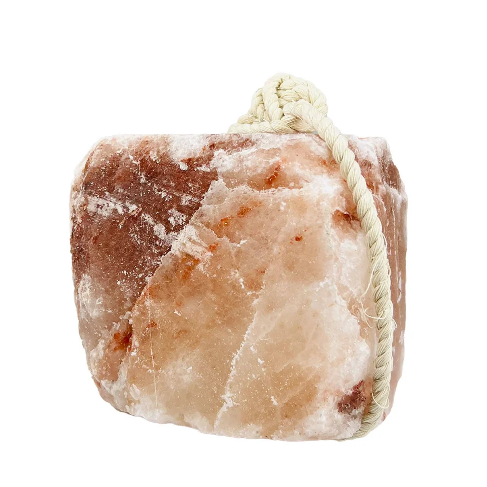 Himalayan Feed Pink Salt with Rope Block Salt Lick From Pakistan Horse Cattle Dog Himalayan Animal Licking Salt