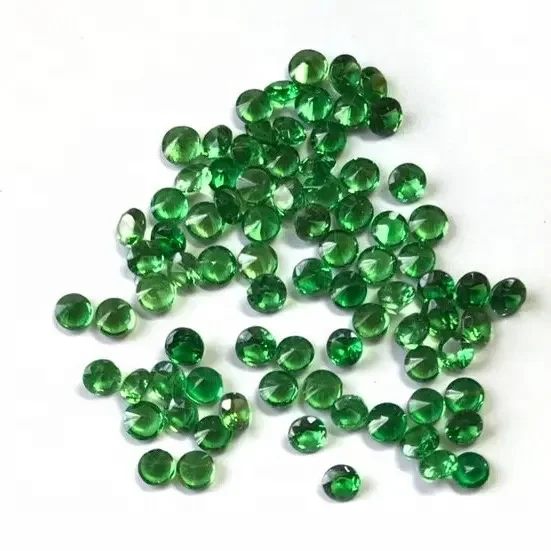 DIY Jewelry Accessories High Quality Wholesale Price 1.75mm Natural Green Garnet Faceted Round Cut Loose Gemstone From Supplier