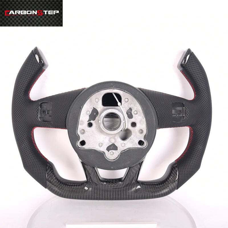 custom Cockpit style Carbon Fiber Steeringwheel perforated leather for Audi Rs3 Rs4 Rs5 Rs6 Rs7 S3 S4 S5