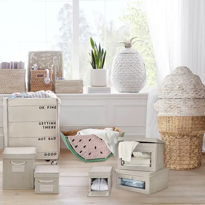 European Style Natural Water Hyacinth Ice Cream Cone Hamper Laundry Storage Basket With Lid Best Price Vietnam Supplier