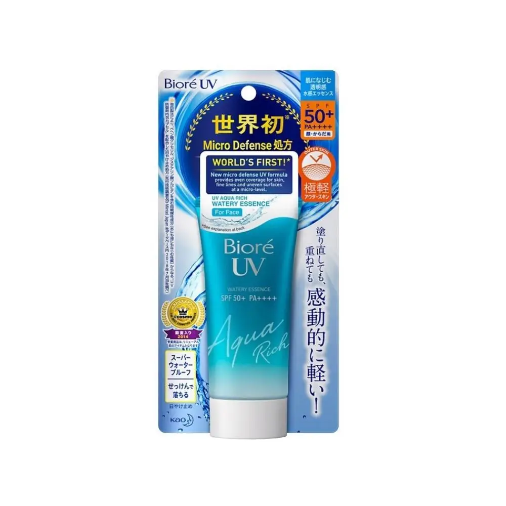 Top Sale OBM Water Resistant No Color Added UV Aqua Rich Watery SPF50 Sunscreen 50g Suitable for use as Makeup Base