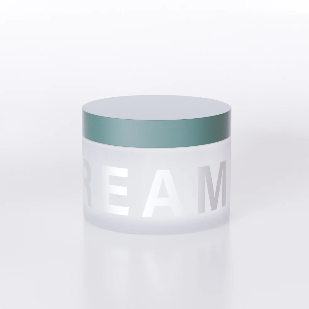 100ml Soft Touch PETG Jar Set Wide Mouth Plastic PET Jar For Facial Scrub