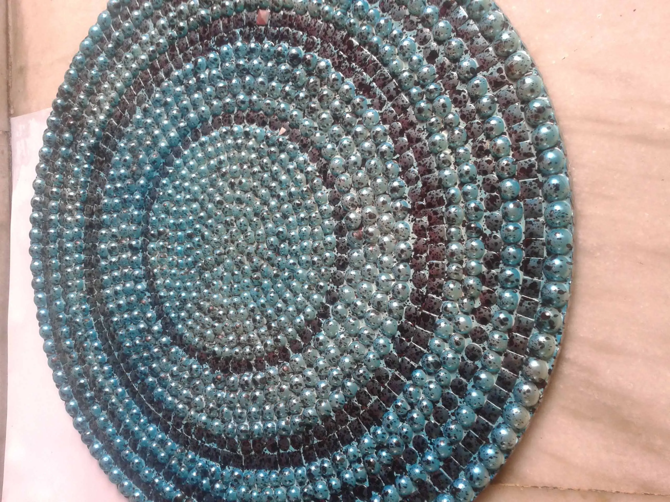 2024 GLASS MOSAIC PLACEMATS High quality Mosaic coaster safe Round Liquid Coasters and Placemats For Drink  Mats & Pads