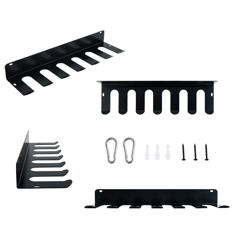 Wall Mount Baseball Bat Holder, 8 Prongs Heavy Duty Steel Bat Rack Holds 14 Bats, Baseball Softball Bats Organizer on Dugout Fen