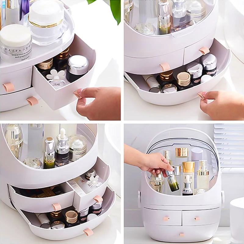Bedroom Vanity Makeup storage box Dresser Makeup Organizer Cosmetic Display Cases And Lipstick Organizer Gf208