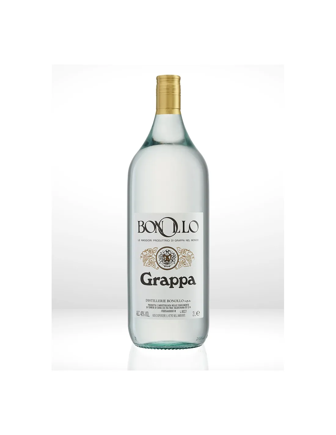 FINE ITALIAN GRAPPA IN 2 LT BOTTLE AT 40% ALC.VOL. CLASSIC WHITE SPIRIT IDEAL FOR MIXOLOGY
