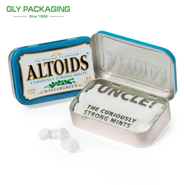 Square Altoids Mints Tins Tin Gift Box Packaging Metal Tin Box