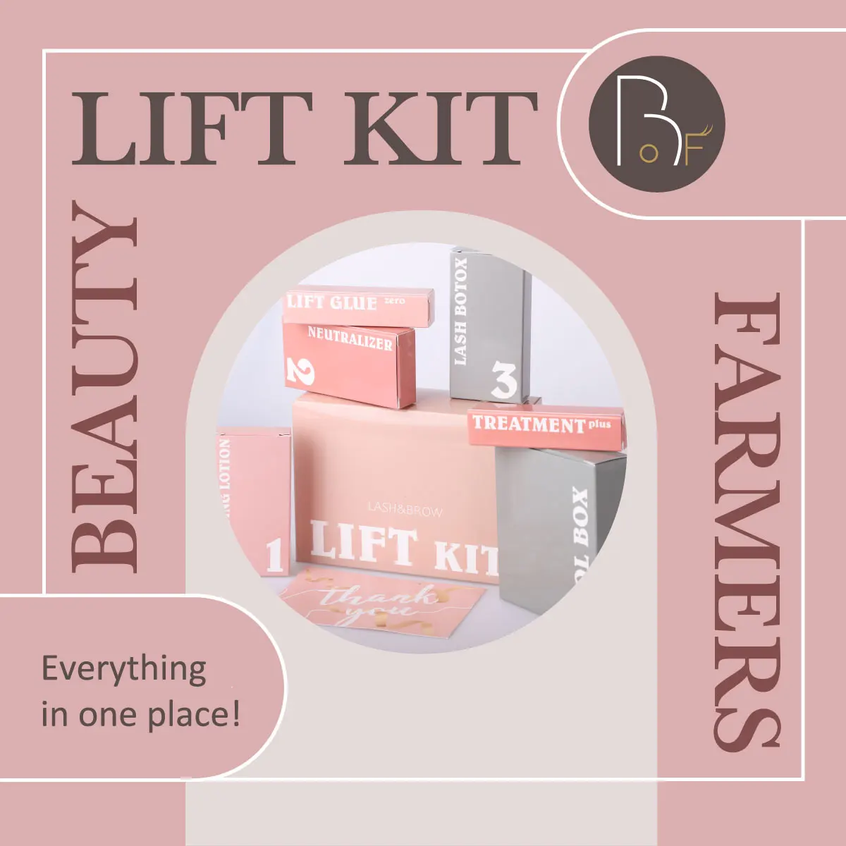 Korea Manufacture Lash and Brow Lift box kit for eyelash and eyebrow lamination professional use kit lami kit OEM ODM