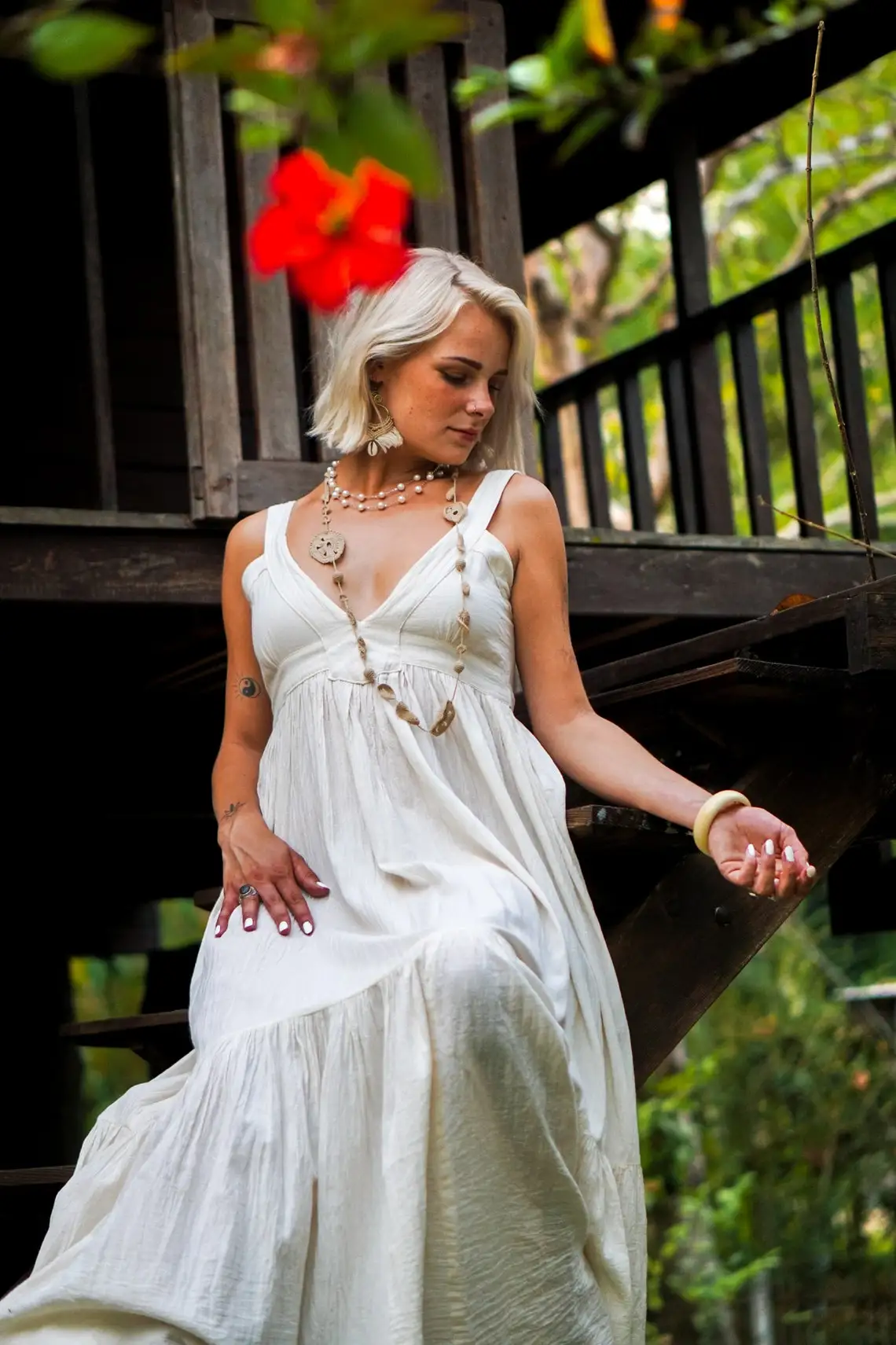 2024 Summer New Boho Sexy Maxi Dresses Sundress Plus Size Slip White Lace Dress Women Elegant White Boho Dress
