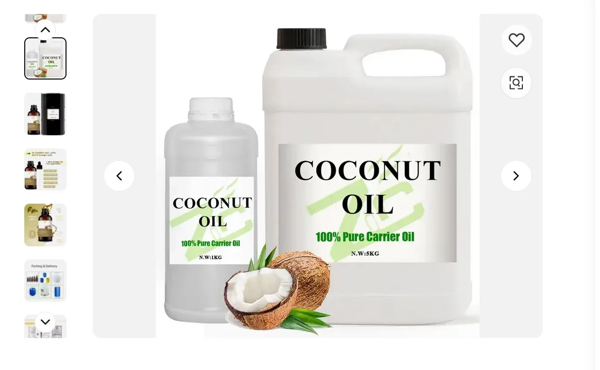 Organic Coconut Oil Premium /Grade Coconut Oil Natural