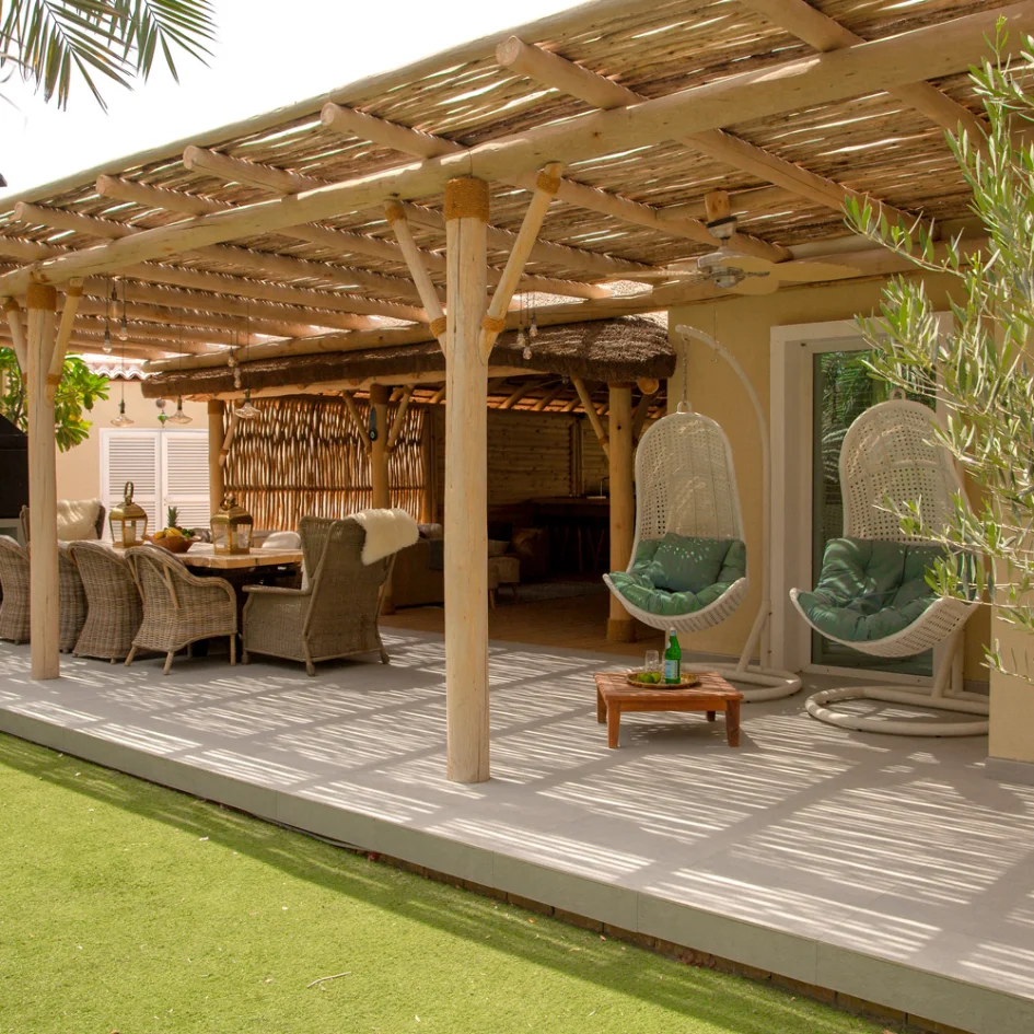 Wood Fence with galvanized wire through the Wood Pergola Perfect Your Garden and Outdoor area