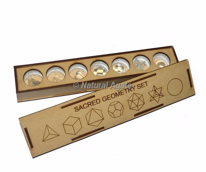 Best Quality Lapis Lazuli orgone Platonic Solids Sacred Geometry Set With Gift Box Logo OEM Platonic Solids Sacred Geometry Set