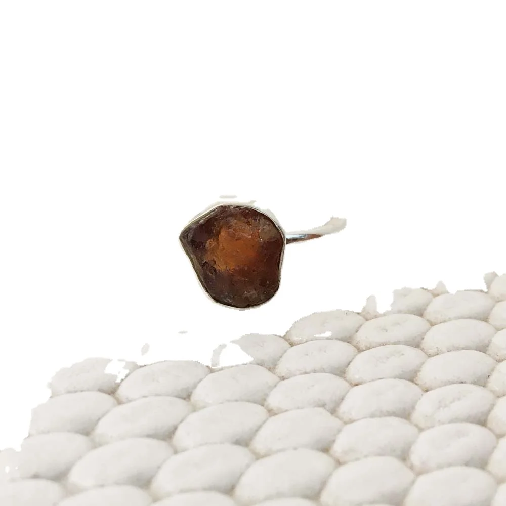 Hot Selling Simple Design Ring Fanta Garnet Gemstone 100 % 925 sterling silver Excellent Quality Factory Wholesale Price Ring