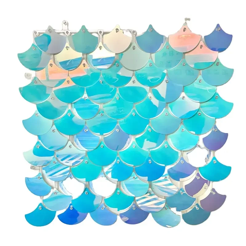 Sequin Backdrop Fish Scales Mermaid Backdrop Wall Decoration Shimmer Wall for Anniversary