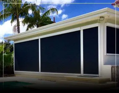 Motorized Retractable Screen Outdoors Blinds Motorized Aluminum Pergola Customized Zip Screen