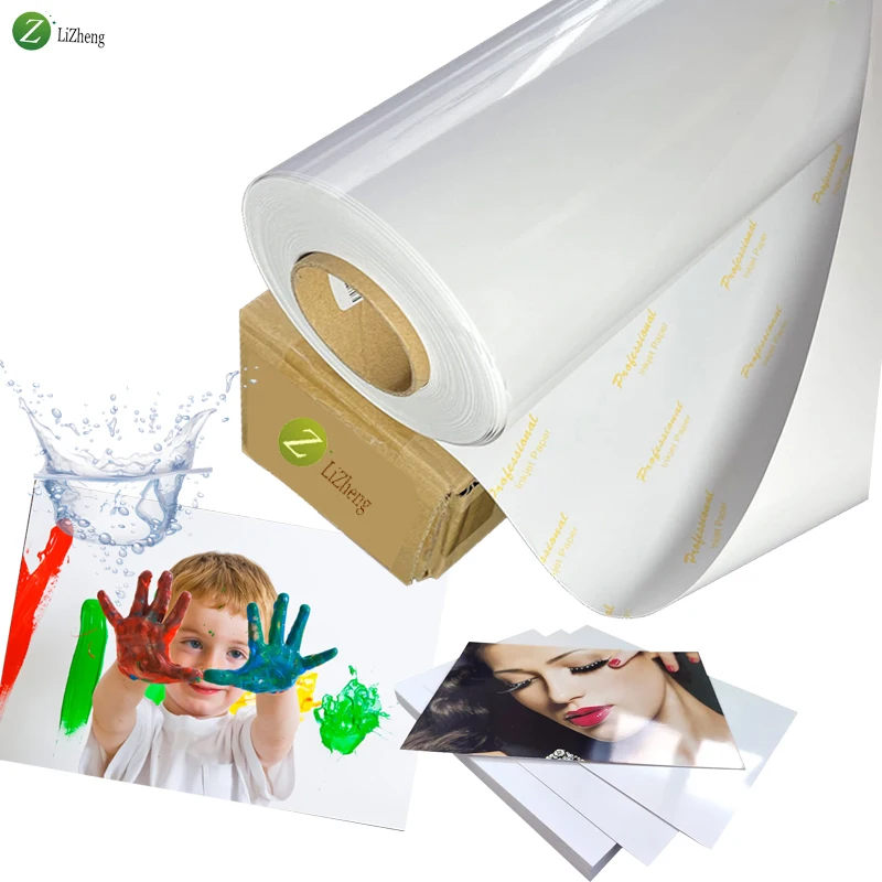 Lizheng A4 A3 260g rc premium Luster rc glossy photo paper Roll For Inkjet Printing rc satin photo paper