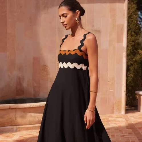 2024 custom New Style Embroidered Linen Ukrainian Embroidered Long Sleeves Bohemian Floral Embroidery Long Maxi Dress