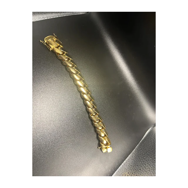 22mm bracelet -heavy -big bracelet-brass -gold plated 5x-18k gold-sterling silver-chunky piece-very heavy jewelryhip hop jewelry