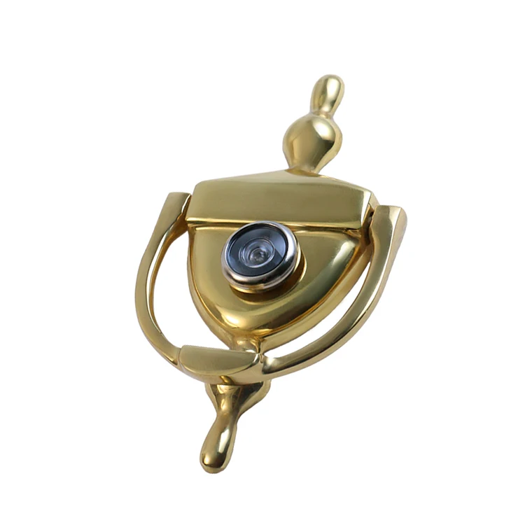 Antique Metal Door Accessories Door Knocker Anti-Theft Anti-Rust Door Knockers Set With Peephole Viewer