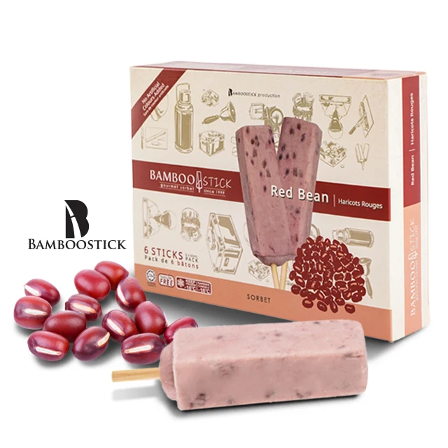 Оптовая продажа, настоящая еда премиум-класса, красный фасоль, мороженое с ароматом бамбука, приготовление льда, Традиционная серия десертов