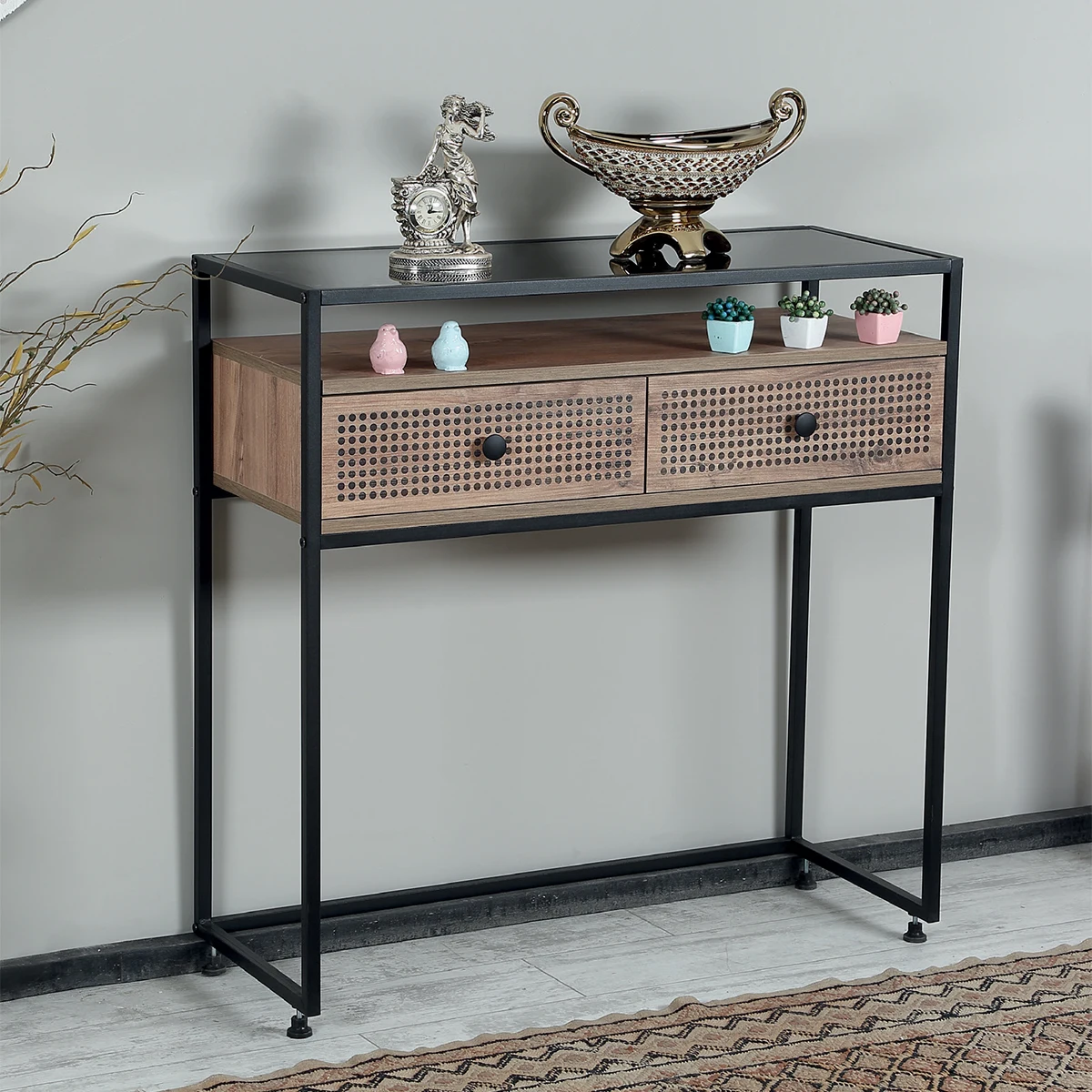 Wood Hotel Furniture Console Television Table Tv Stands Modern Luxury Set console with Cabinet For Living Room