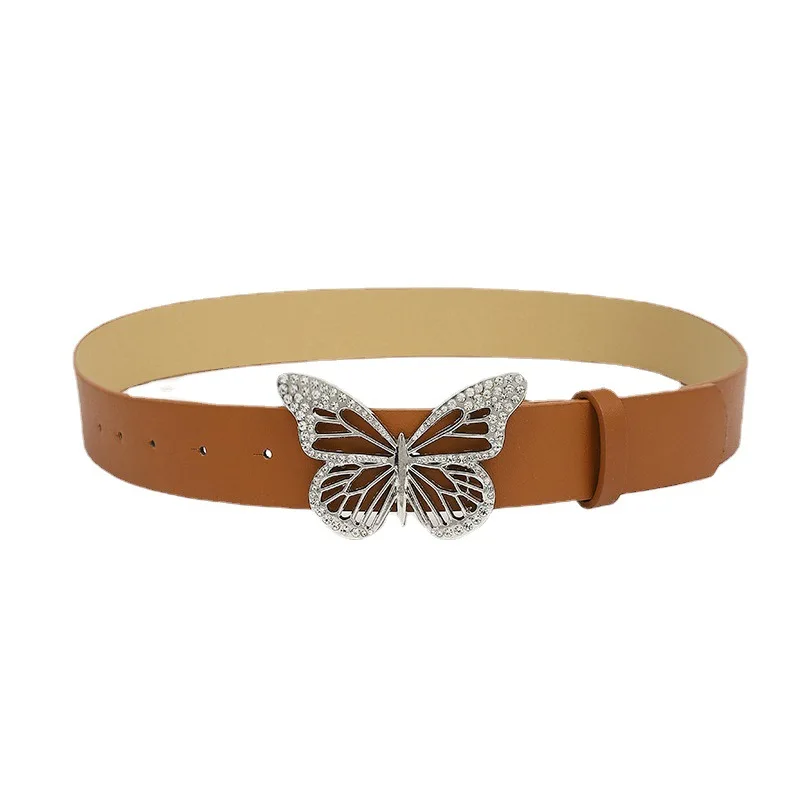 Wide Dress Wholesale Butterfly Buckle Women Faux Leather Girdle Belts Female Belt Fashion Jeans Belts for Ladies Women