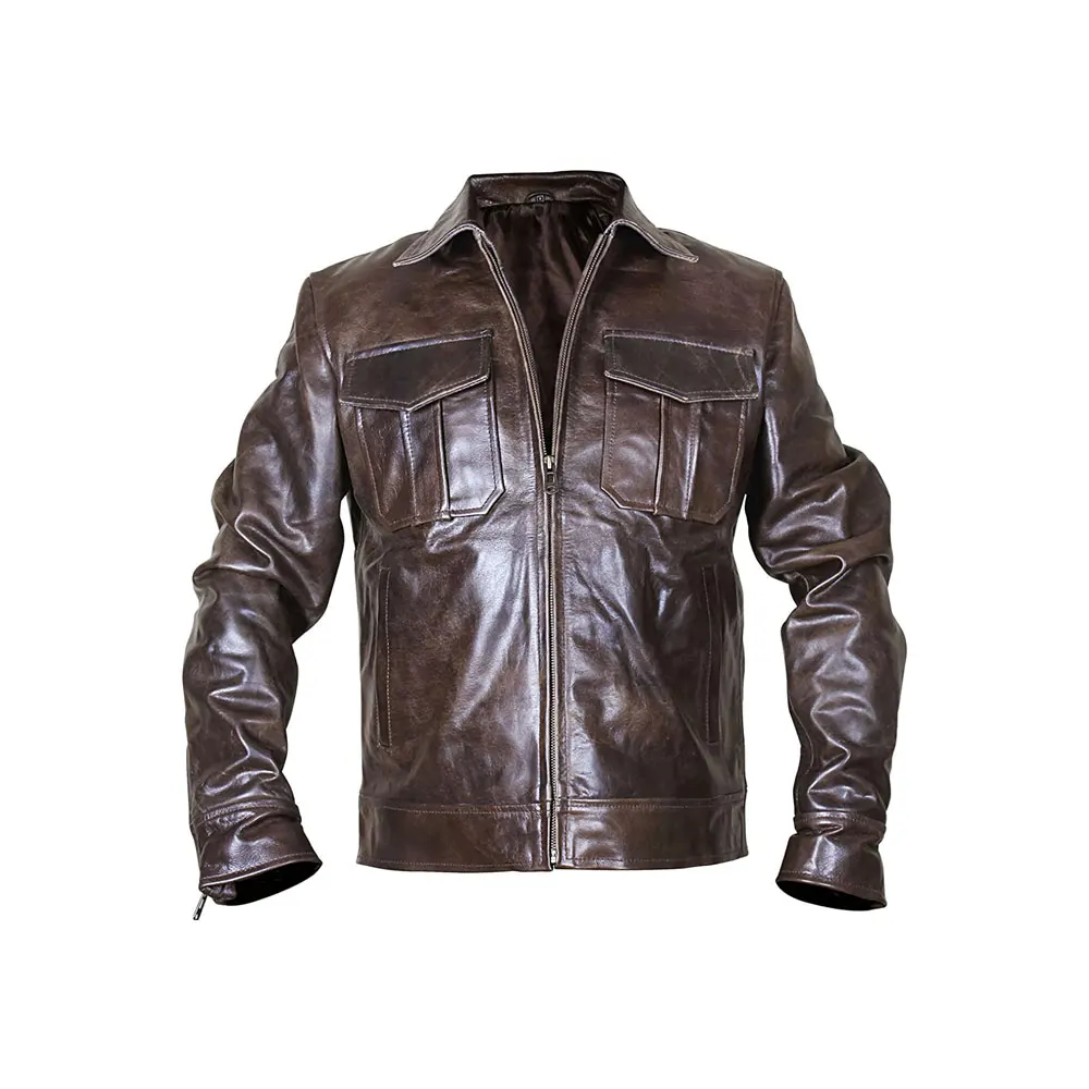 OEM Top Design Latest Custom Printed Design Fashion Goat Skin Leather Motorcycle Biker Casual jacket