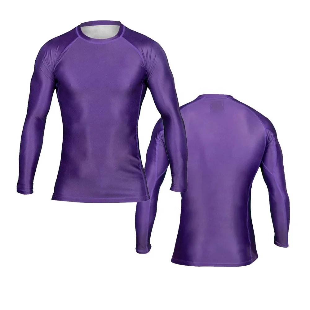 Custom Logo High Quality Wholesale Plain Jiu Jitsu Fitness Compression Long Sleeve MMA For Men BJJ Rash guard