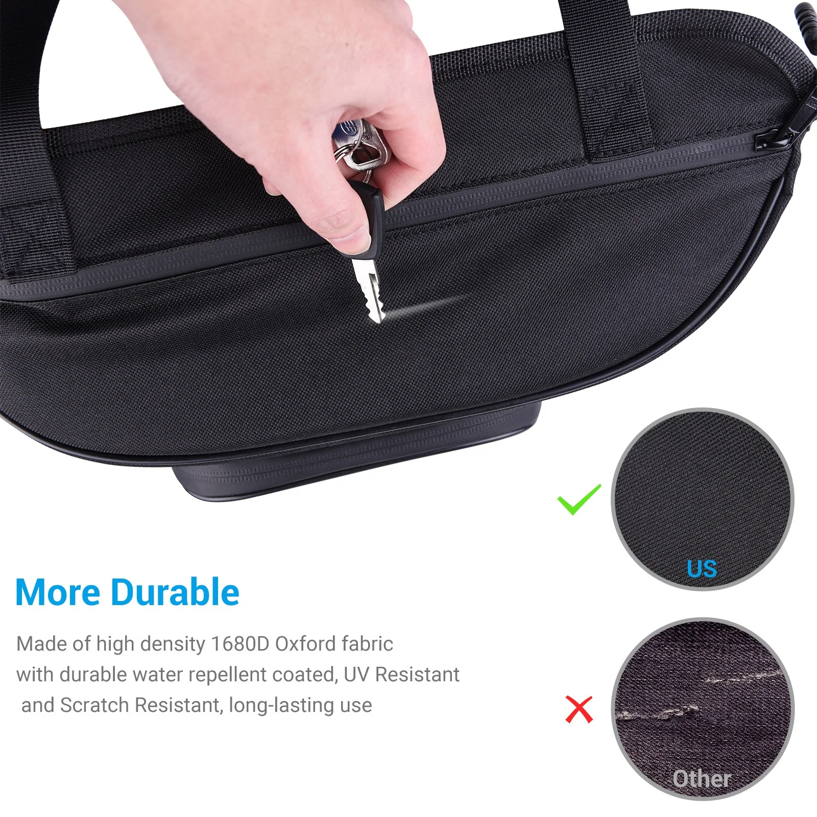 MICTUNING Universal RZR Accessories Car Foldable Storage Bag UTV Cab Pack Center Seat Bag Organizer