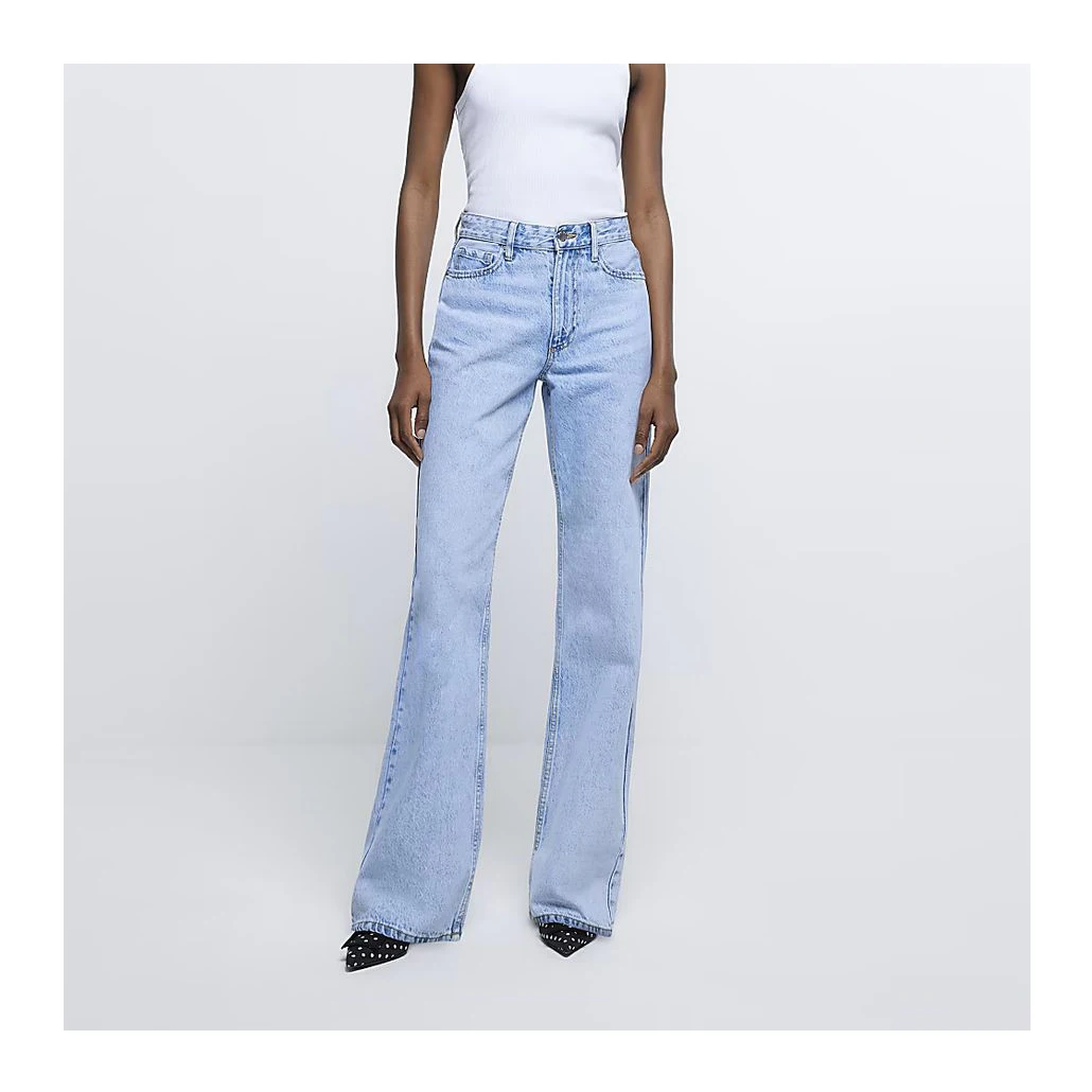 Female Medium Waist Denim Straight Fit Jeans Pants Woman Sexy Fashion Stretch Pencil Pants Regular Fit Women Jeans Women