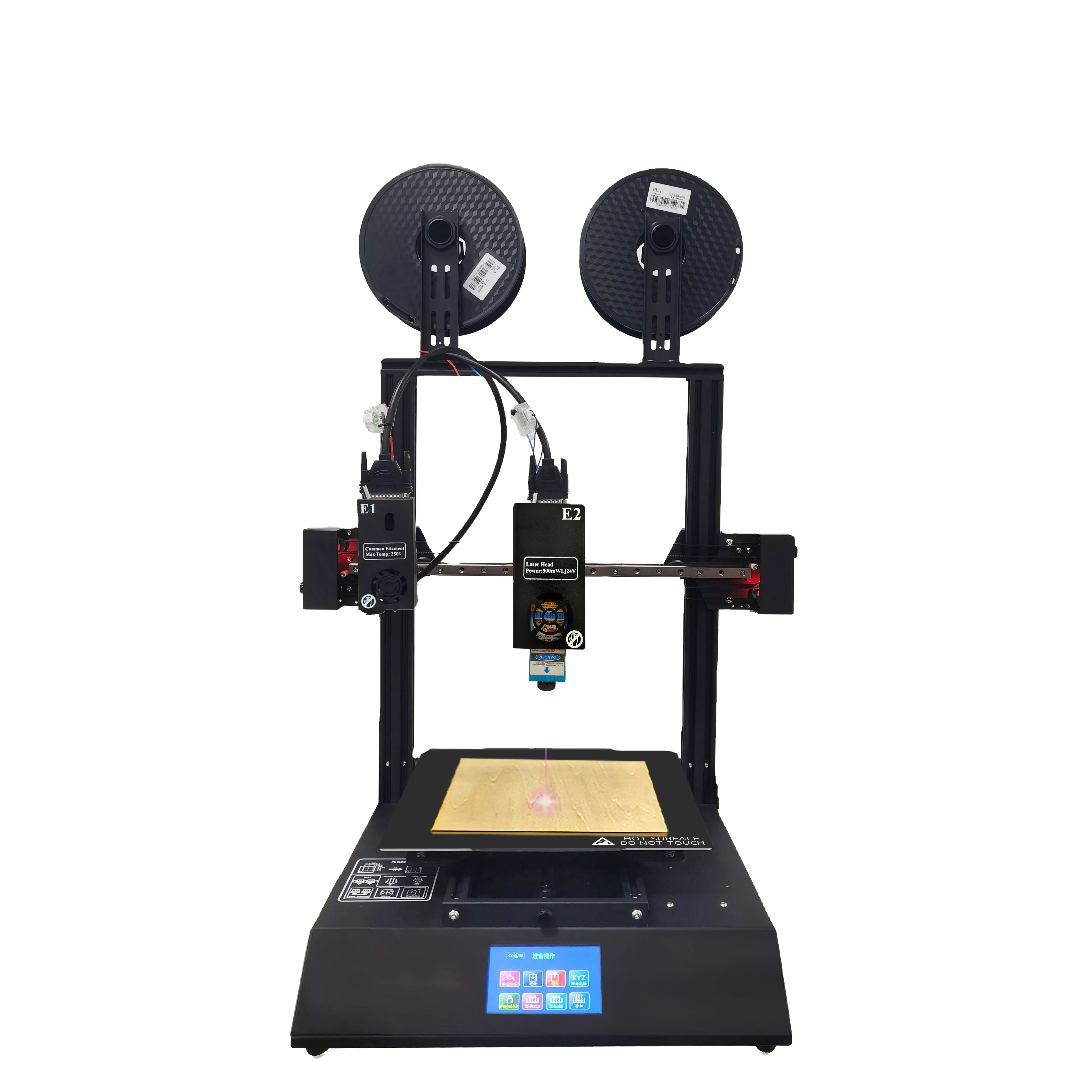 Water Soluble Support Independent Dual Extruder Backup Function Fool-Proof Carbon Fiber PLA/PVA/TPU/ABS/PA/PC/PA-CF 3d Printer