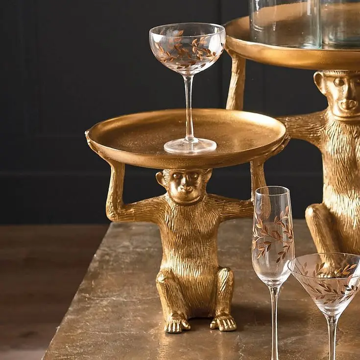 Duck Leg Shaped Decorative Fancy Animal Serving Candy Bowl Best Selling Golden Kitchen Ware Dining Table