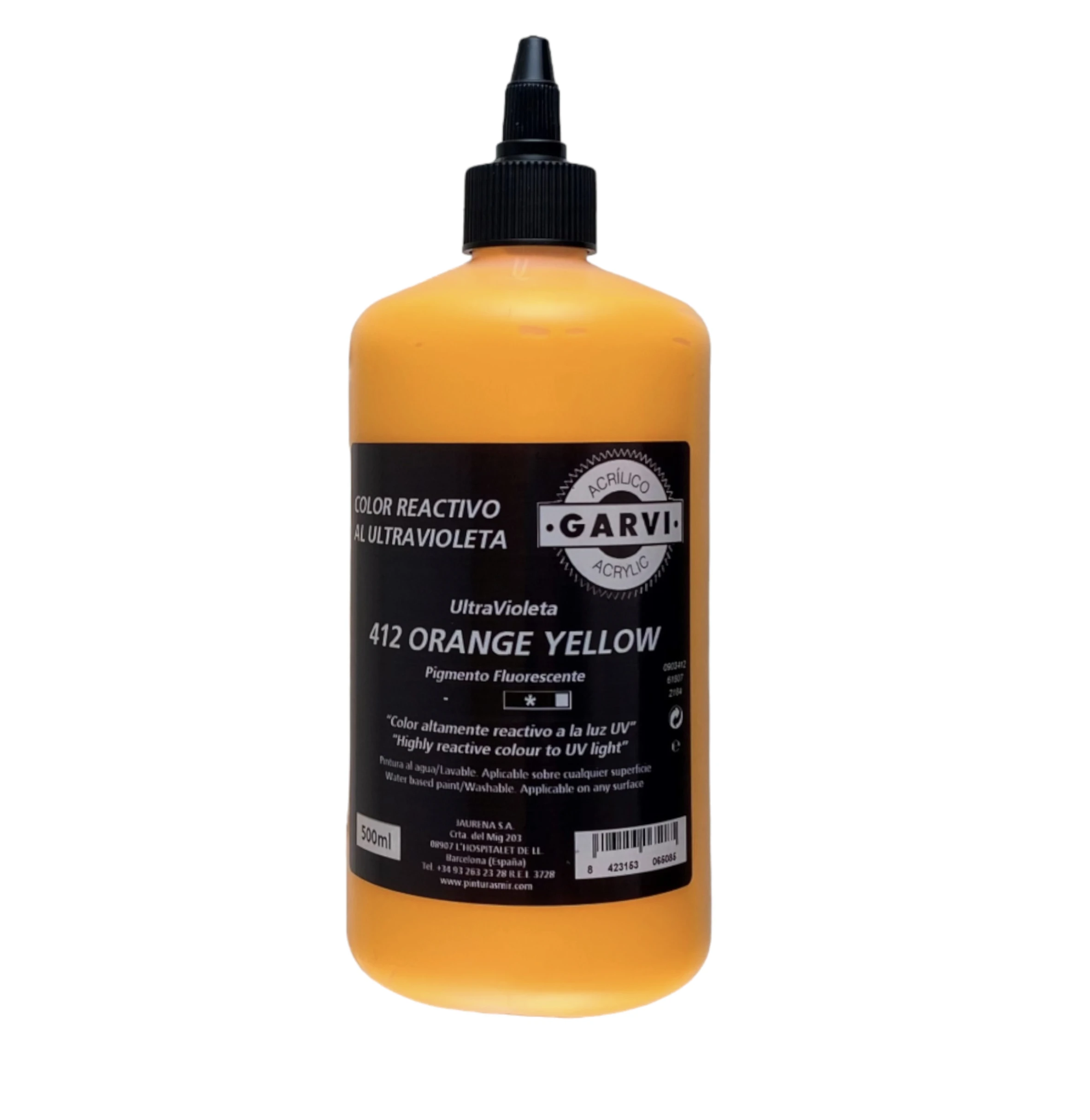 Professional Quality Premium Paint Set UV Acrylics & Fluorescent Orange Yellow Garvi 412 for Canvas Painting Arts