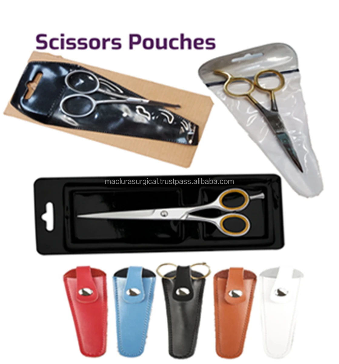 Black Hairdressing Scissors Barber Salon Hair Cutting Sharp Razor Scissors for Barbershop