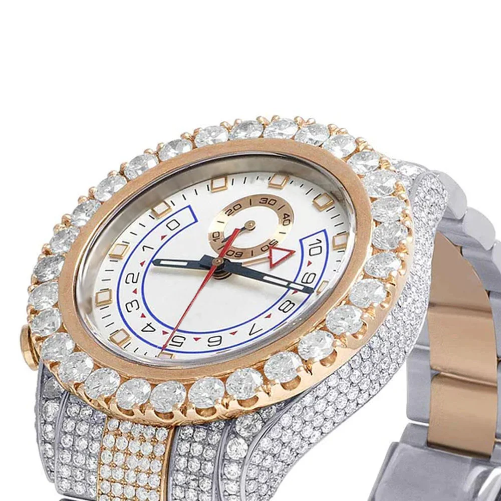 Pass Diamond Tester Custom Fashion Brand D Color VVS Iced Out Watch Moissanite Diamond Stainless Steel