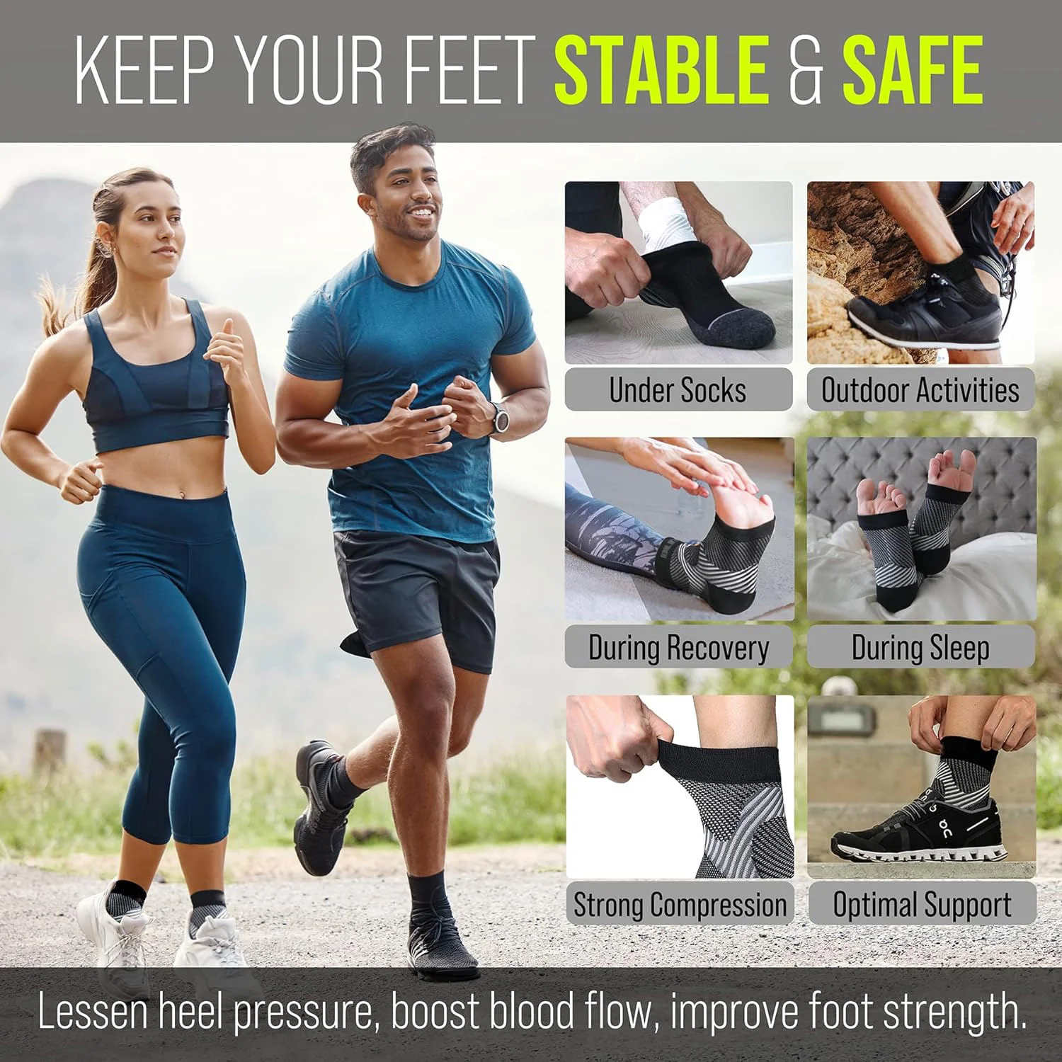 Wholesale Half Open Sports Ankle Sleeve Plantar Fasciitis Heel Neoprene Ankle Support Socks Compression Ankle Brace Support
