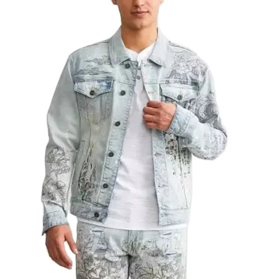 Very Stylish Fashionable 100% Cotton Denim Jacket Casual Workwear Custom Denim Jackets Boys Cheap Price Jacket From Bangladesh