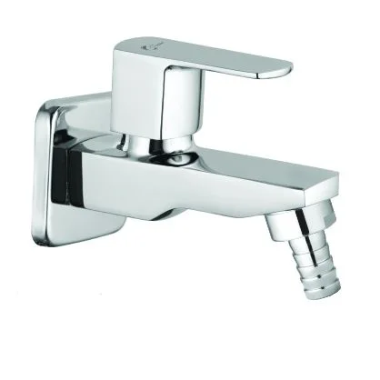 CORSA QUBIX series Wall mount Nozzle bib cock faucet tap Brass Chrome finish Quarter Turn foam flow for Basin kitchen bathroom