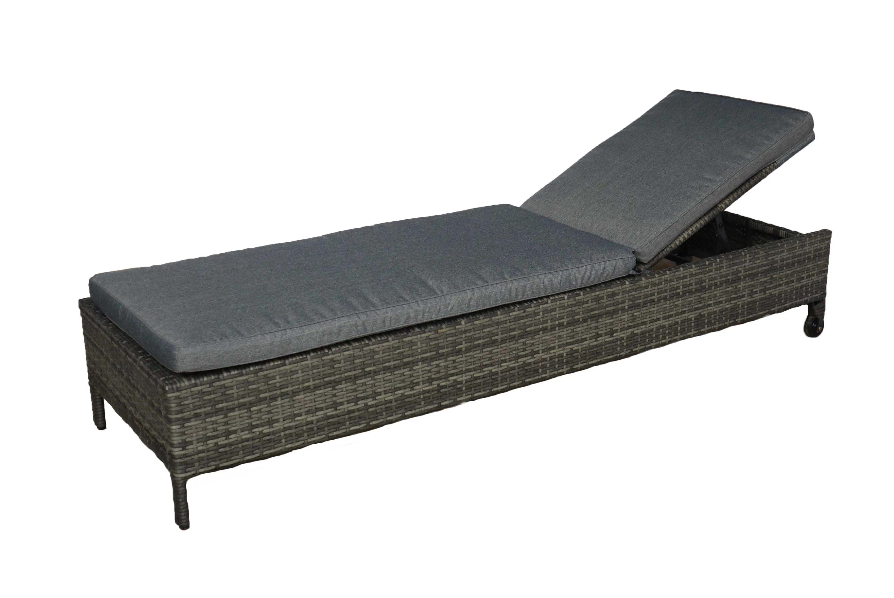 Modern Outdoor Poly Rattan Sunbed Furniture Aluminum Steel Plastic Wicker Garden Pool Villa Bedroom Lounge Chairs Sun Loungers