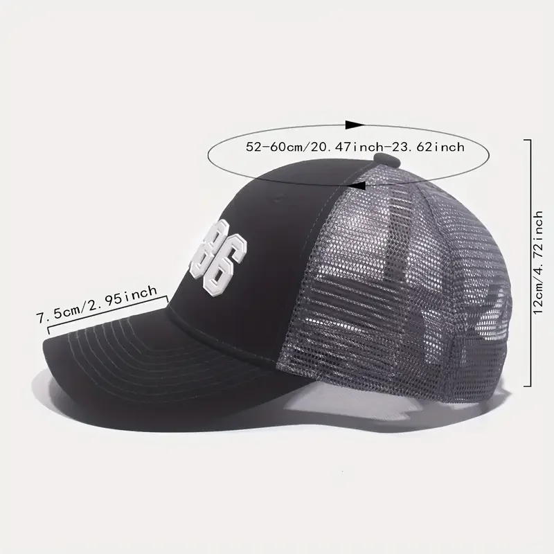 Baseball Cap With Letter B, Sun Protection Casual Peaked Hat, Perfect For Spring/Autumn Travel And Beach Vacations