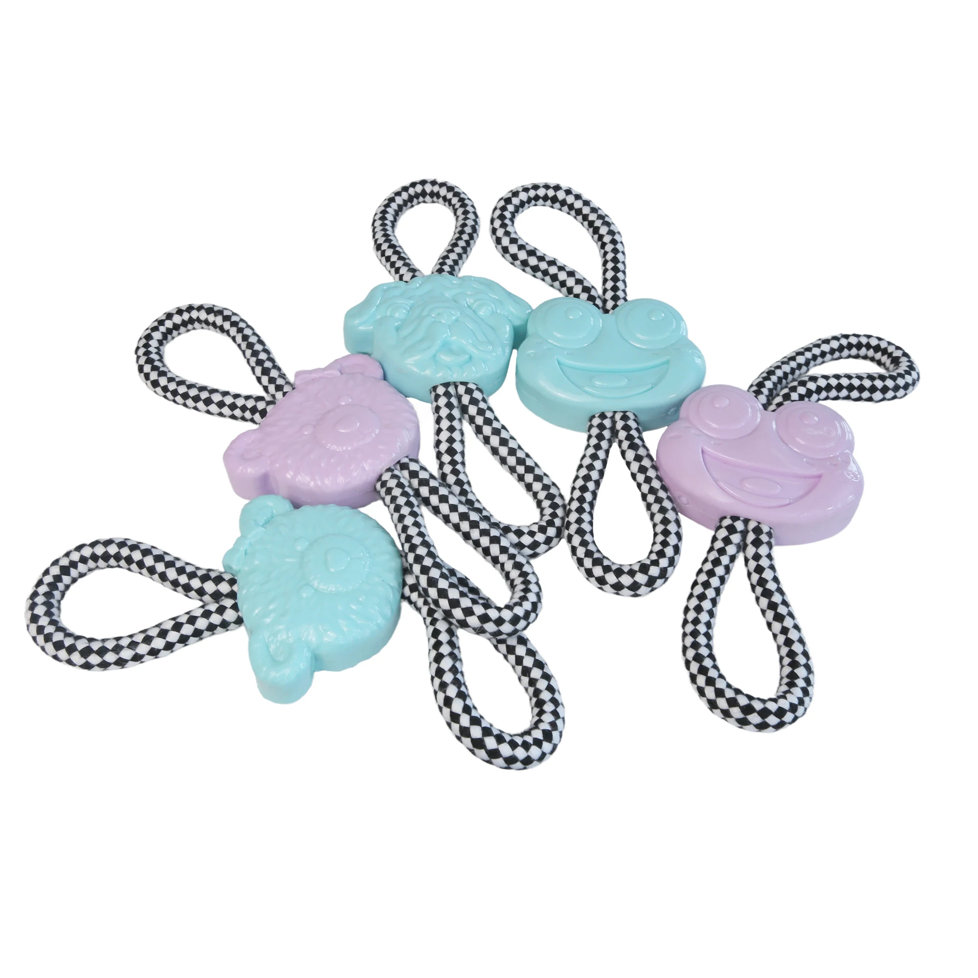 C4P WHOLESALE Pet Accessories 9cm Diameter Ball Natural other puppy toys  Non-toxic Toy  tpr and pet bite rope dog chew toys