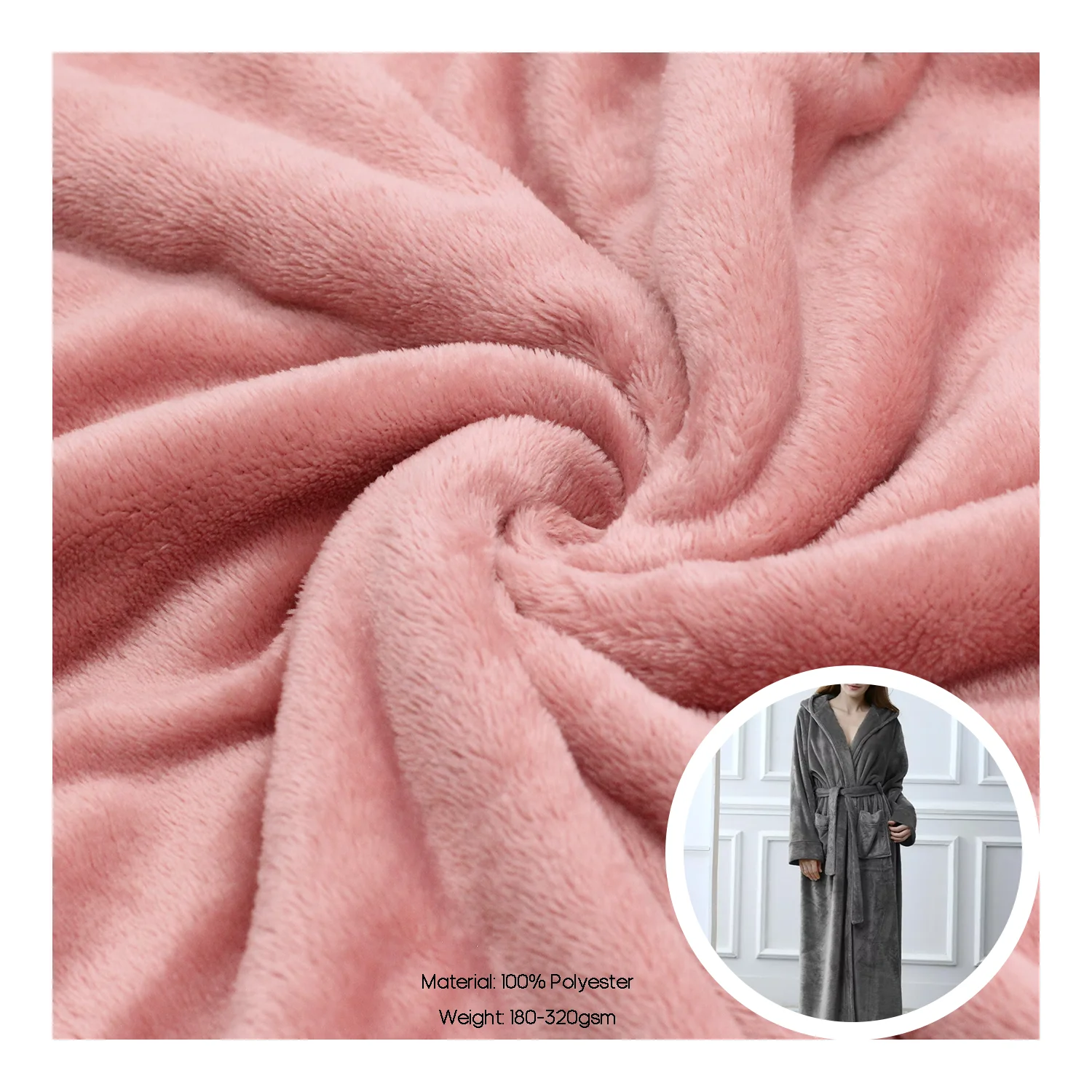 The Lowest Price One/ Both Side Brushed 100%polyester Flannel Fleece Fabric