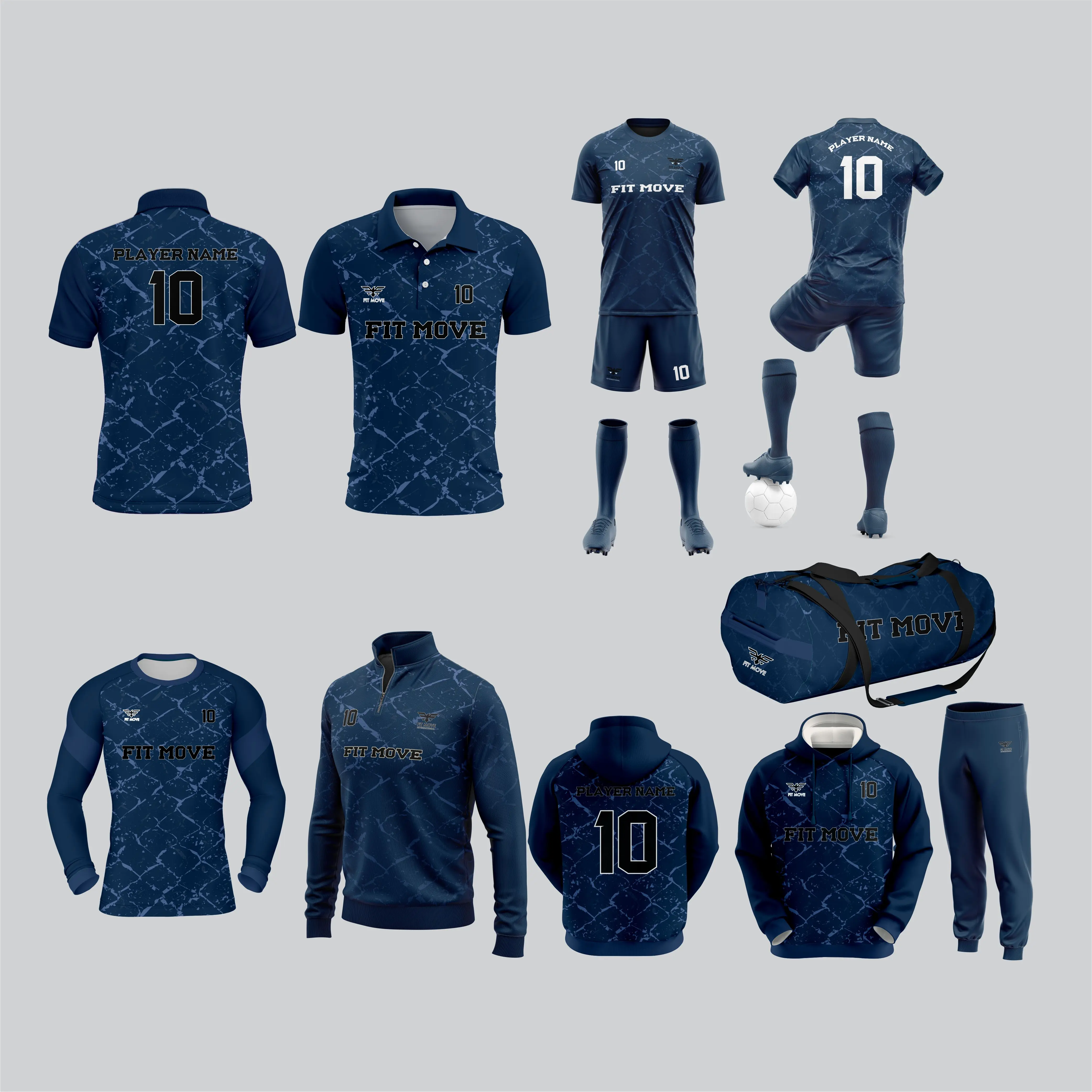 Team Wear Soccer Uniform Set 2024 Customized Design Quick Dry Wholesale Price Best Selling Low MOQ Professional Soccer Uniforms