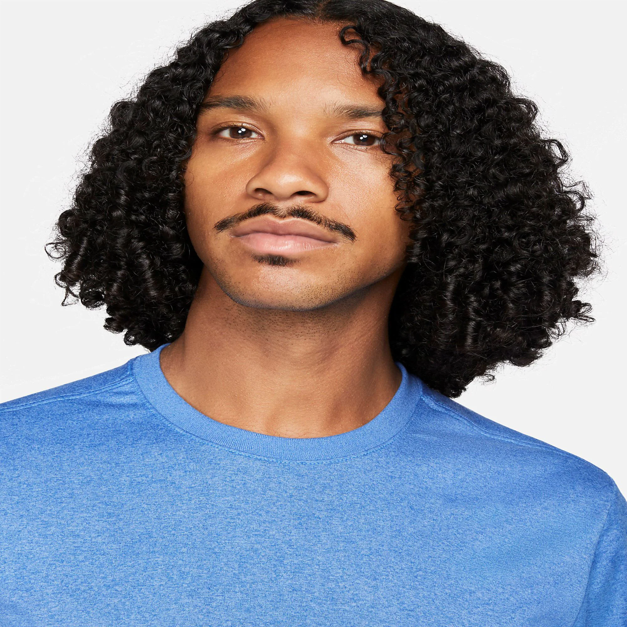 100% Polyester Pacific Blue Mens Fitness T-Shirt Relaxed Standard Fit with Ribbed Neckband Soft and Smooth Jersey Fabric