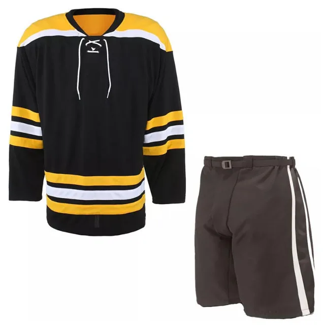 New Men Cool ice Hockey uniform including Jersey Socks & Full Uniform Set Low Price wholesale with OEM service