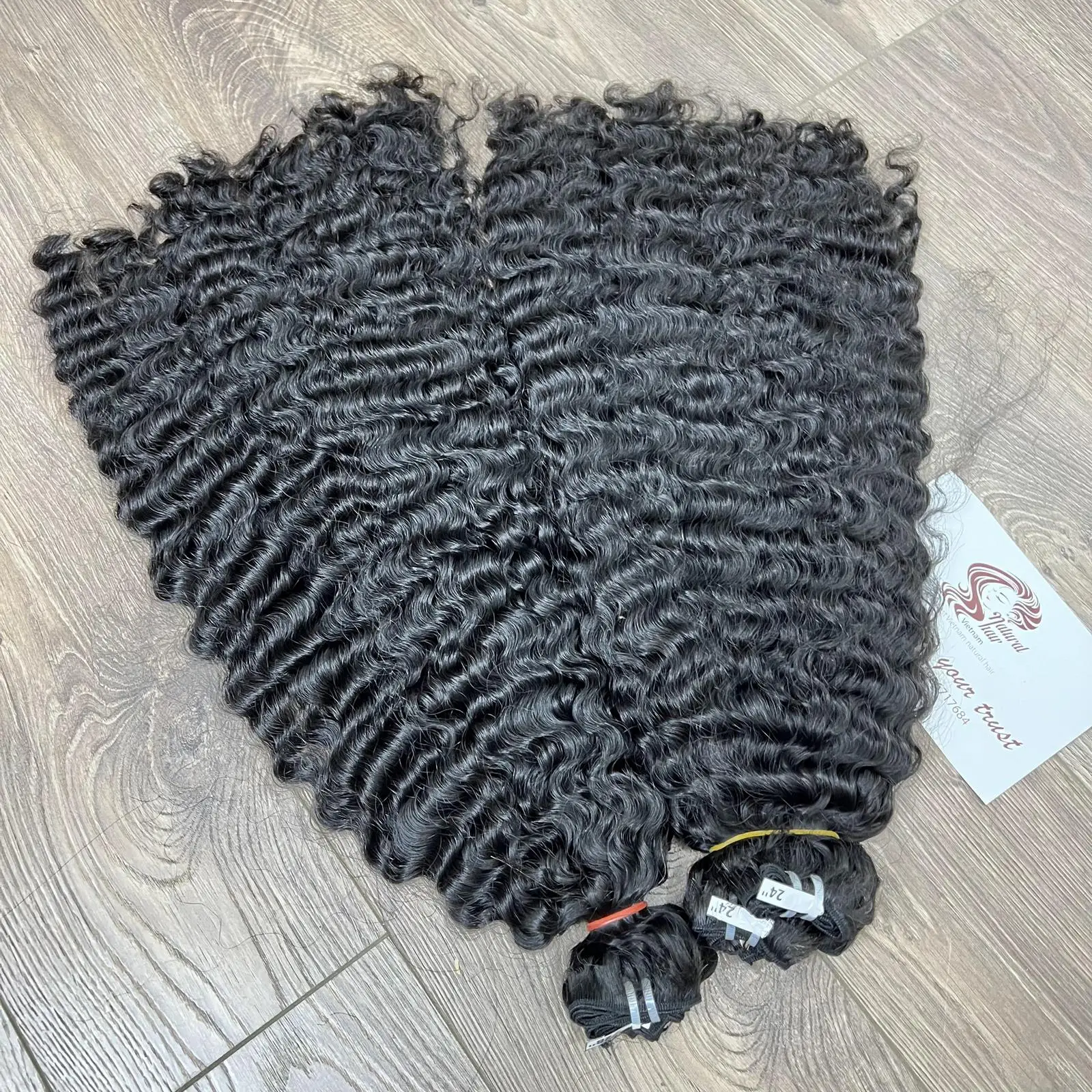Super Double Drawn Bulk Burmese Curly Natural Black Color 100% Raw Virgin Vietnamese Human Hair Wholesale Price