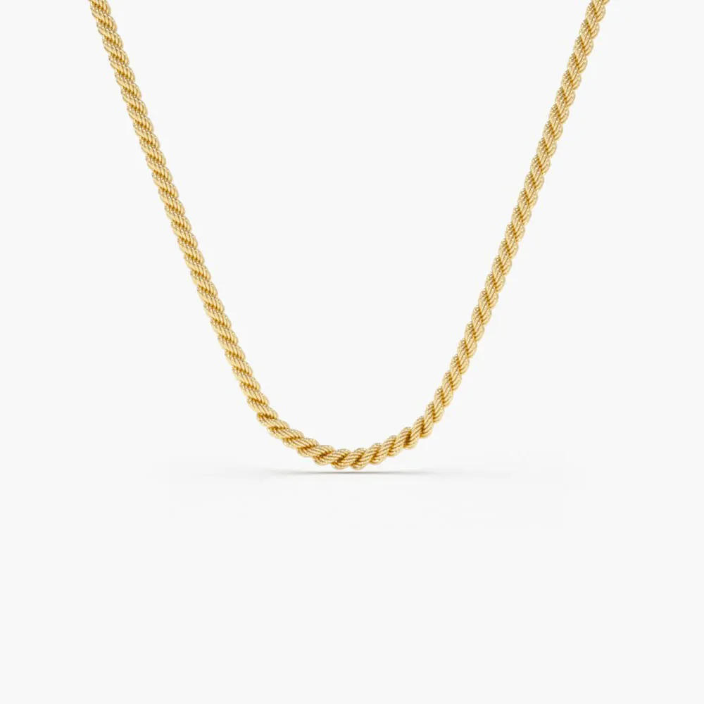 Most Selling New Design 925 Sterling Silver Rope Chain Silver Chain for Gifting Use from Indian Exporter