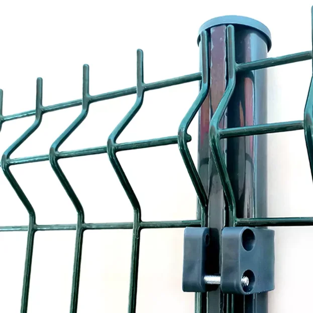 BOCN Durable welded 3D curved metal galvanized powder coated 3d folding wire mesh vinyl fencing panels mesh and poles